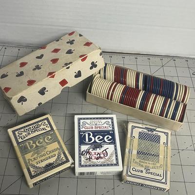 Vintage Bee Club Special Playing Cards & Poker Chips
