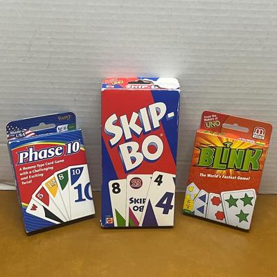Family Card Game Bundle – Phase 10, Skip-Bo & Blink