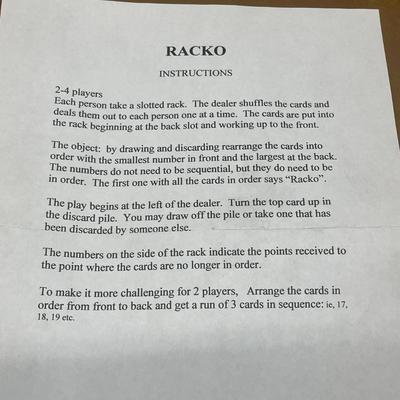 Vintage Racko Card Game – Complete with Racks, Cards & Instructions