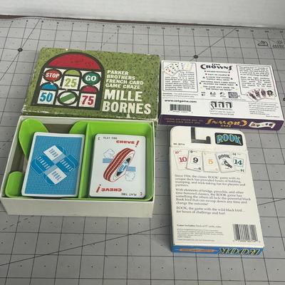 Card Game Bundle – Mille Bornes, Rook & Five Crowns – Classic Family Favorites