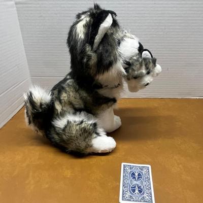 Husky Dog Plush with Puppy