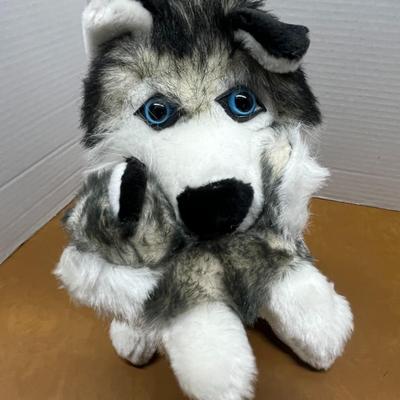 Husky Dog Plush with Puppy