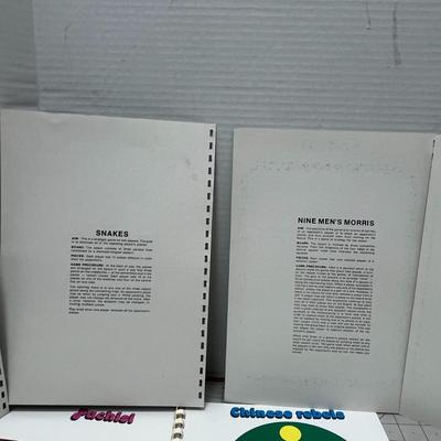 Vintage 1980 Spiral-Bound Book of Games – Colorful Game Boards