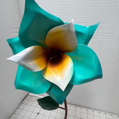 Handcrafted Metal Flower Sculpture