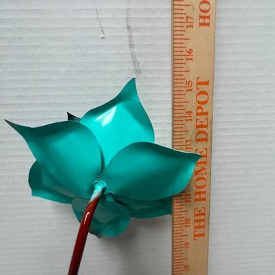 Handcrafted Metal Flower Sculpture