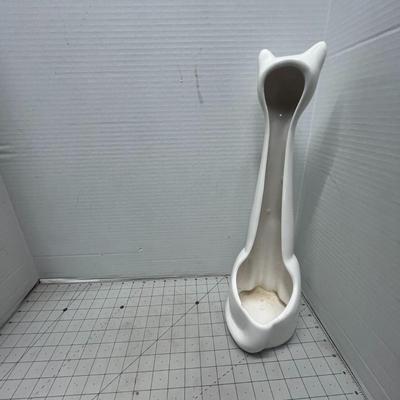 Cat-Shaped Ceramic Toilet Brush Holder