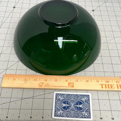 Emerald Green Glass Serving Bowl