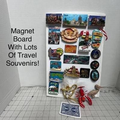Travel Souvenir Magnet Board Collection Display