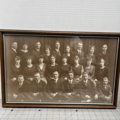 Framed Vintage Black and White Family Portraits
