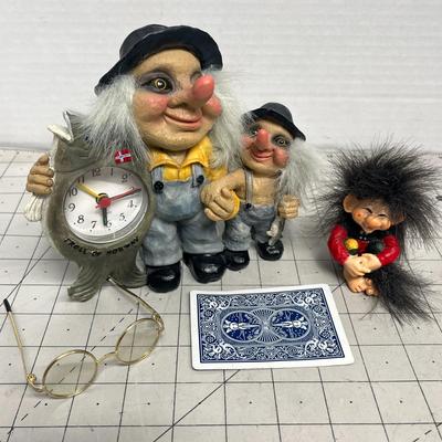 Assorted Troll and Vintage Figurine Collection