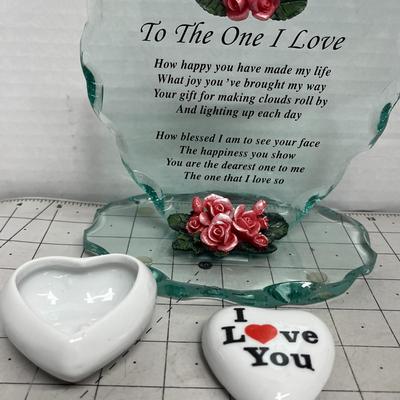 Romantic Keepsake Gift Lot with Heart Accents