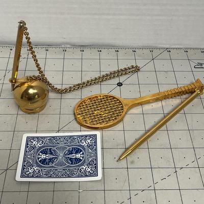 Gold Tone Novelty Pen Set Collection