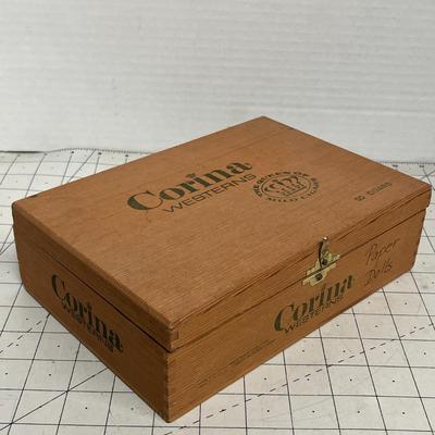 Decorative Folding Fan in Corina Westerns Cigar Box