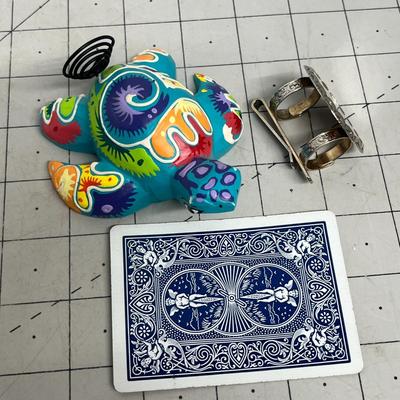Decorative Ceramic Coasters and Trinket Set