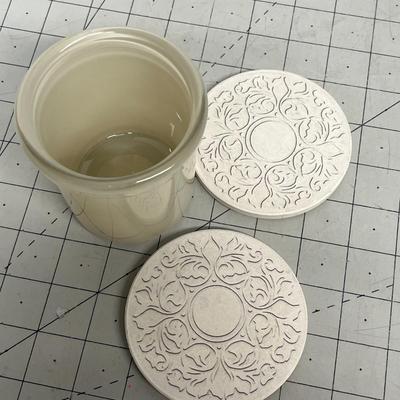 Decorative Ceramic Coasters and Trinket Set