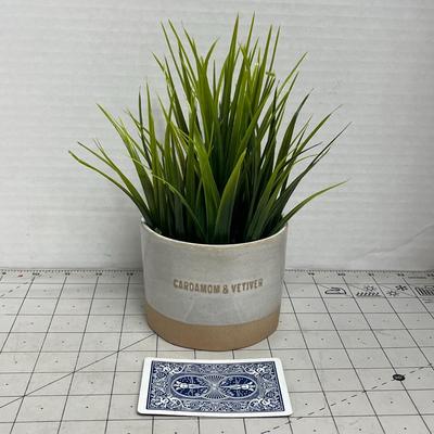 Faux Plant in Ceramic Pot