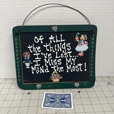 Whimsical Wooden Hanging Quote Sign