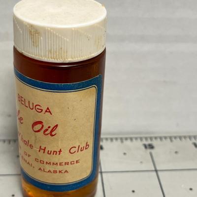 Vintage Kenai Beluga Whale Oil Souvenir Bottle