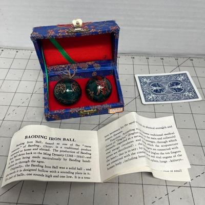 Baoding Iron Balls with Case and Guide