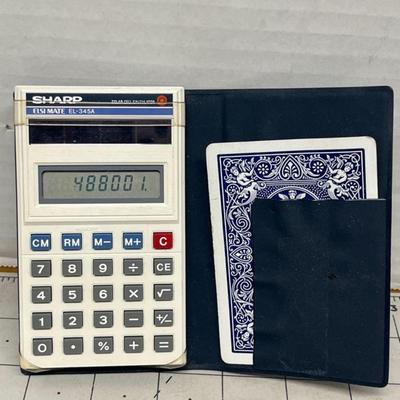 Dual Portable Office Calculators Set Solar Power