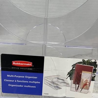 Clear Multi-Purpose Desktop Organizer Rack