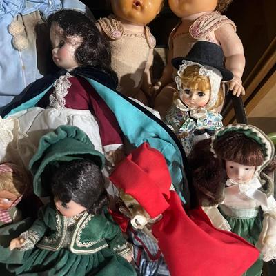 Big Vintage Dolls Lot