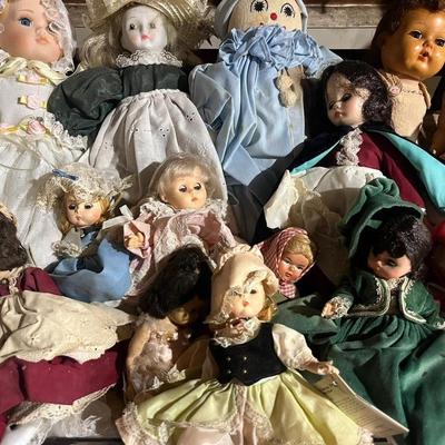 Big Vintage Dolls Lot