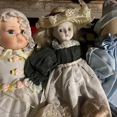 Big Vintage Dolls Lot
