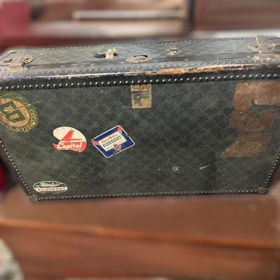 Vintage Steamer Trunk Suitcase