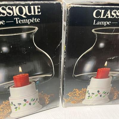 Christmas Dinnerware Stoneware Set + 2 Candle Lamps