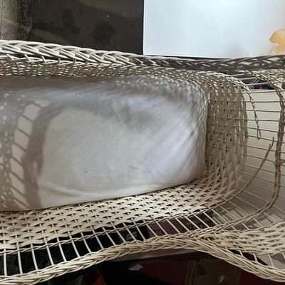 Vintage Standing Wicker Bassinette