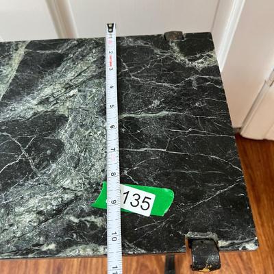 Wrought Iron Marble Top Table