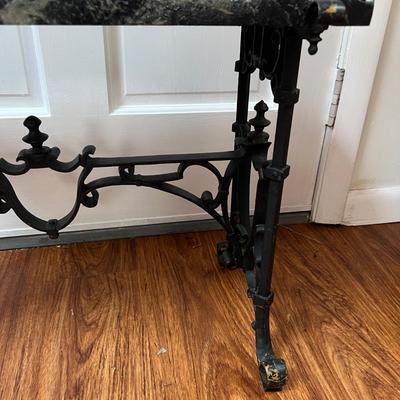 Wrought Iron Marble Top Table