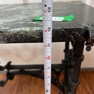 Wrought Iron Marble Top Table