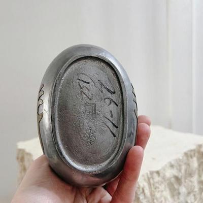 Vintage 1970’s Pewter & Brass Duck Bird Lidded Trinket Box Container Ring Dish