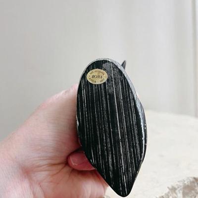 Vintage Boma Soap Stone Resin Handmade Carved Duck Black & White Duck Loom
