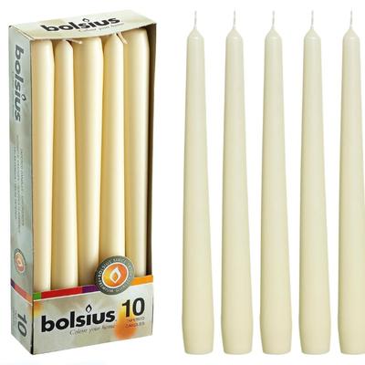 10 Pack Unscented 10 Inch Dinner Candle Set - 8 Hours Burn Time - Premium European Quality - Smokeless and Dripless Household, Wedding,...