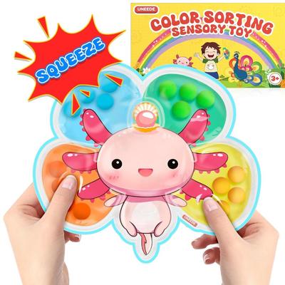 Axolotl Color Sorting Sensory Toys,Fine Motor Skills Fidget Toys,Color Matching Toy Toddler Sensory Toys for Kids with Autism Calm Down...