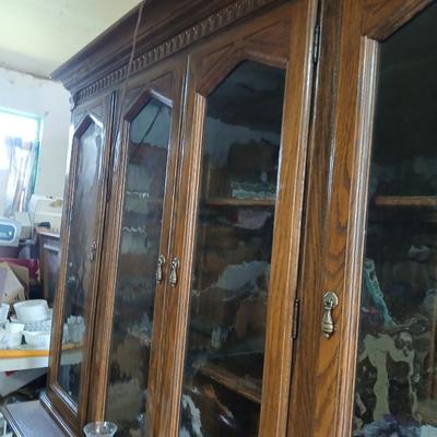 Ethan Allen Solid Wood China Hutch & Buffet Cabinet - China Hutch