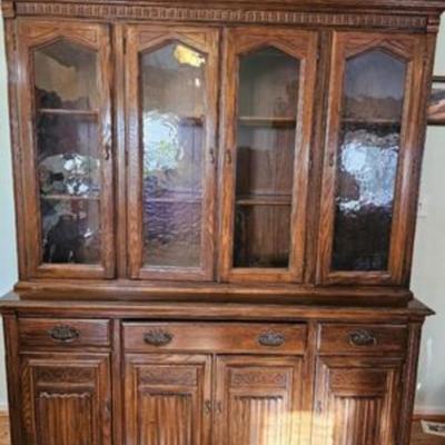 Ethan Allen Solid Wood China Hutch & Buffet Cabinet - China Hutch