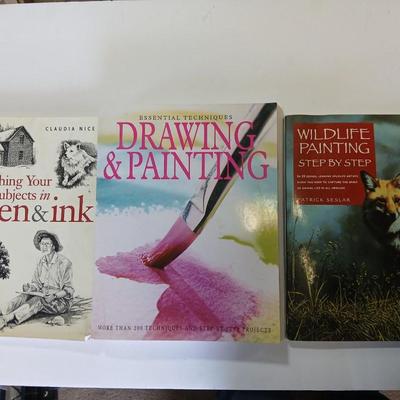 Lot of 3 Art Instruction Books – Drawing, Painting & Pen & Ink Techniques