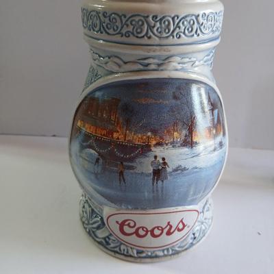 Coors Beer Stein & Yellowstone Moose Flask – Lot of 2