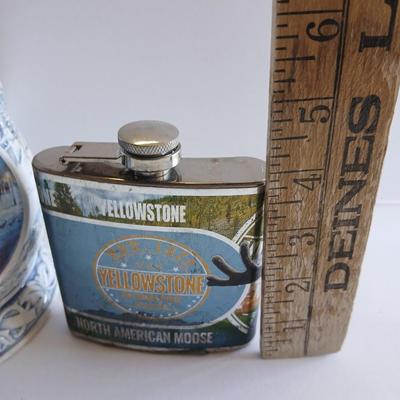 Coors Beer Stein & Yellowstone Moose Flask – Lot of 2