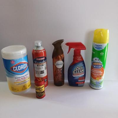 Lot of 6 Household Cleaning & Odor Control Products – Clorox, Febreze, OxiClean & More