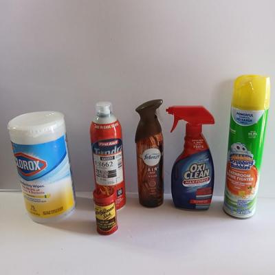 Lot of 6 Household Cleaning & Odor Control Products – Clorox, Febreze, OxiClean & More