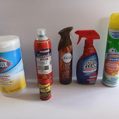 Lot of 6 Household Cleaning & Odor Control Products – Clorox, Febreze, OxiClean & More
