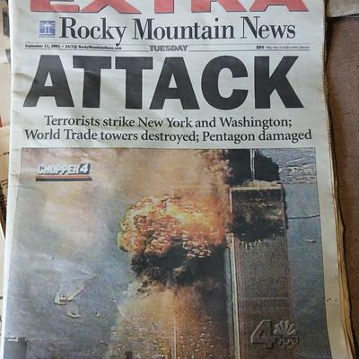 Historic Newspaper Lot – 9/11 Attack Coverage + 1976 Bicentennial Editions