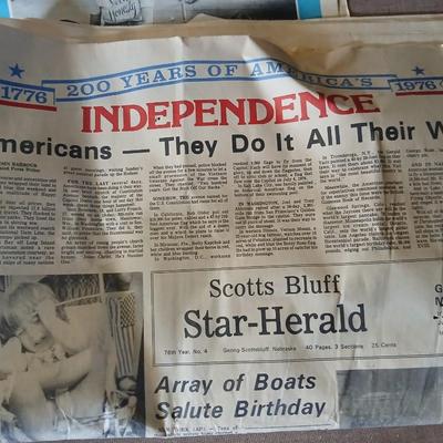 Historic Newspaper Lot – 9/11 Attack Coverage + 1976 Bicentennial Editions