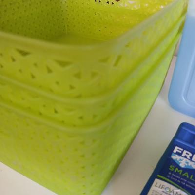 Household Utility Lot – Storage Bins, Freezer Packs, and Arm & Hammer Baking Soda