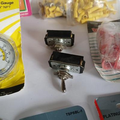 Lot of Automotive & Electrical Accessories – Gauges, Connectors, Wiring Kits, Terminals